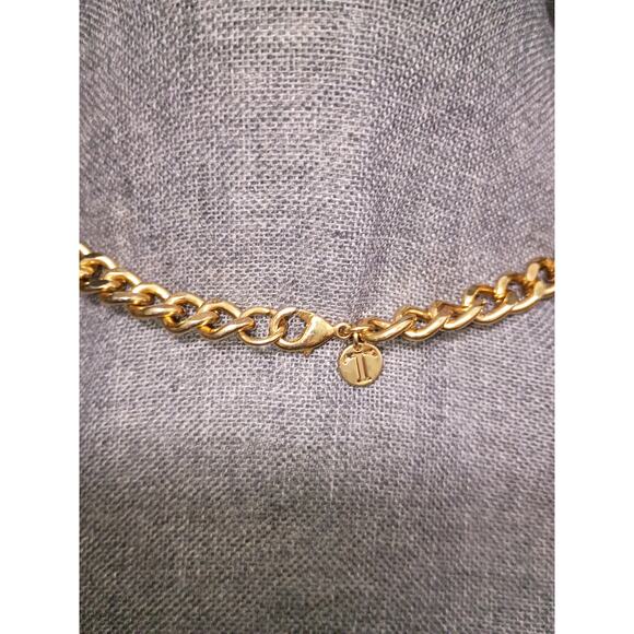 Goldtone Long Oval Necklace 30" Long - Picture 4 of 4